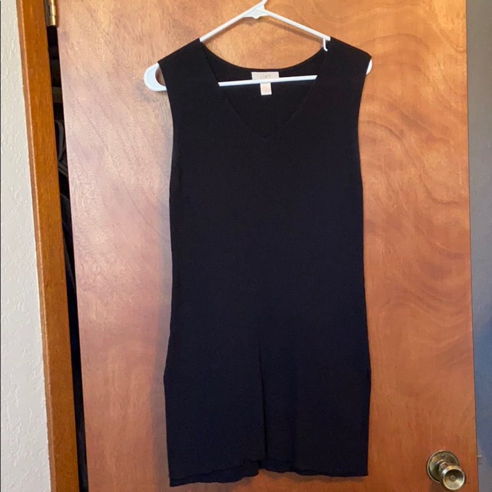Tunic length sweater tank